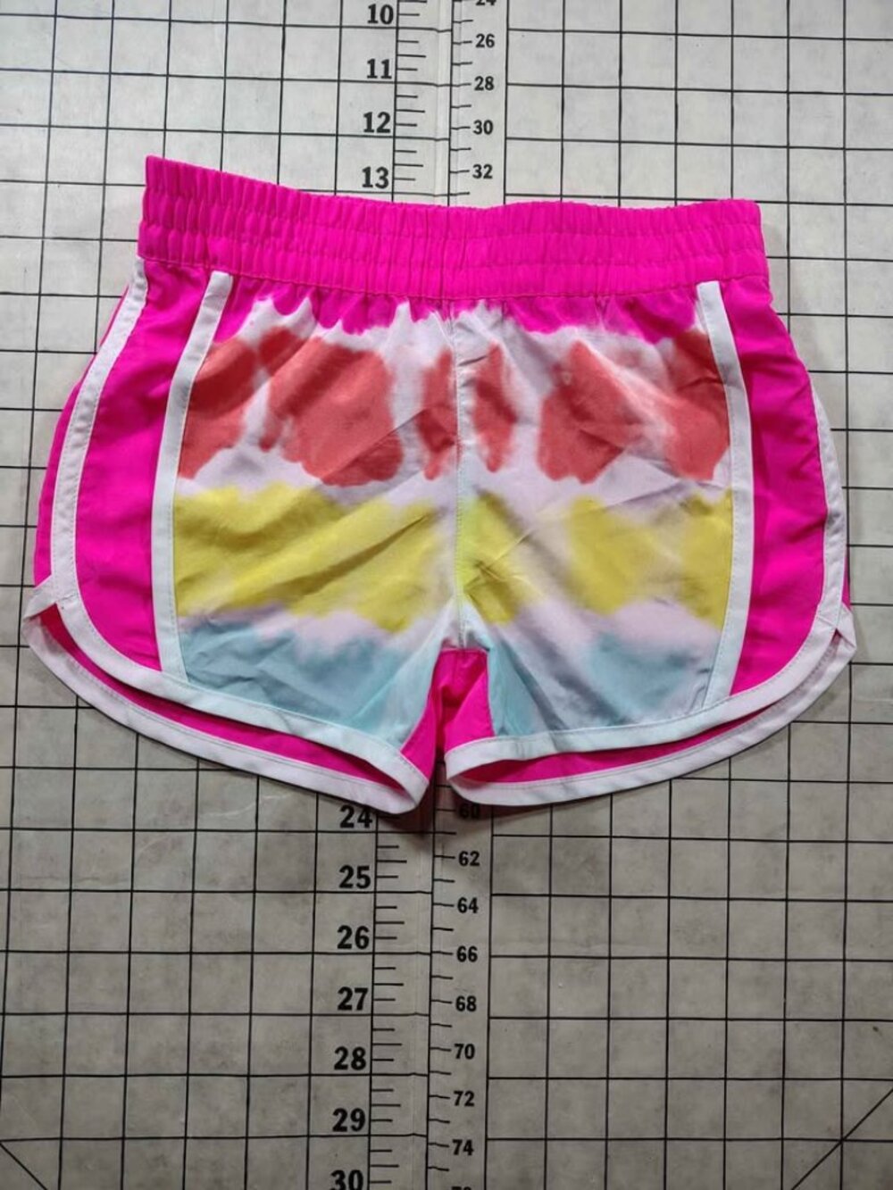 ZONE PRO Girls XS (4/5) Hot Pink Tie-Dye Athletic Shorts